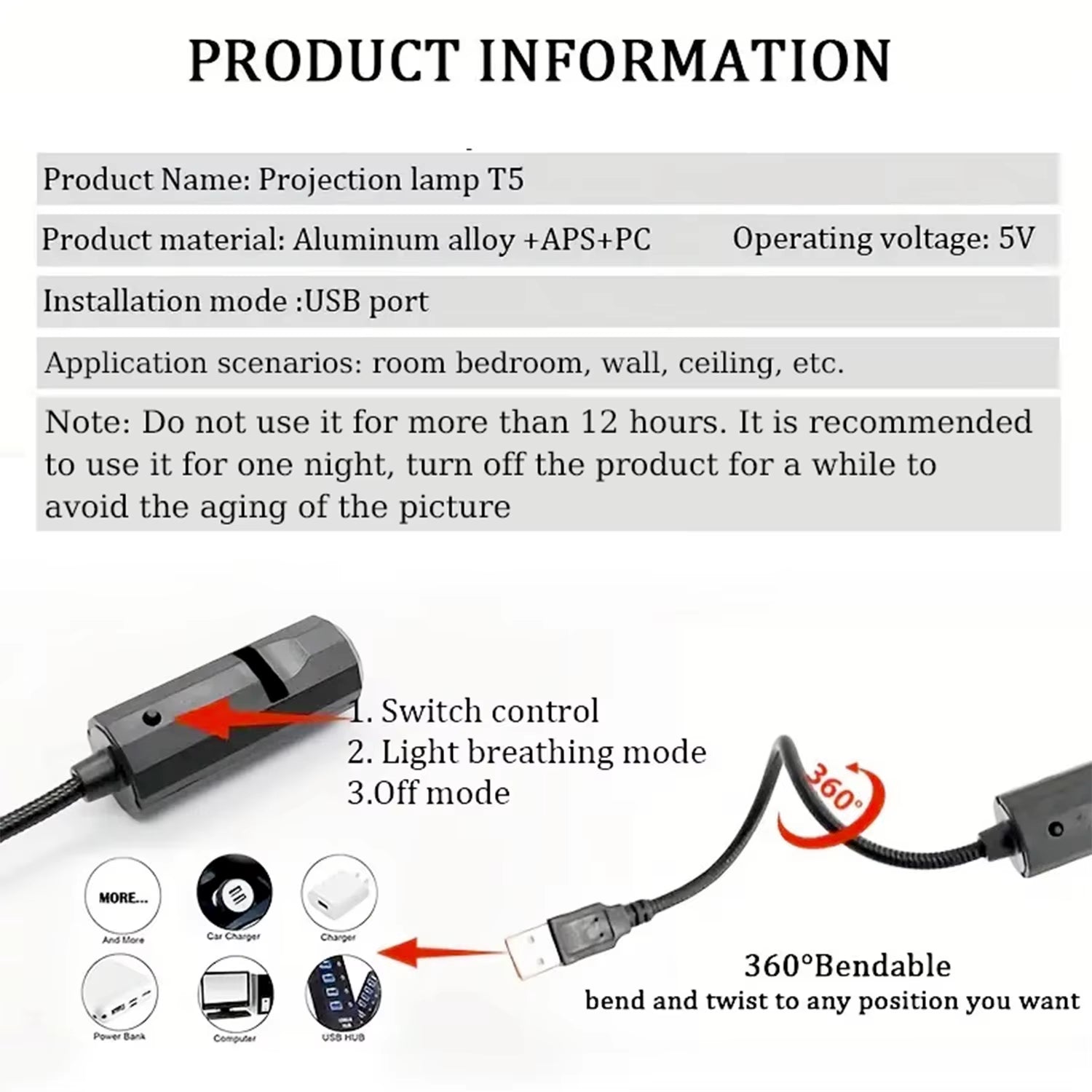 Christmas Tree Projection Light