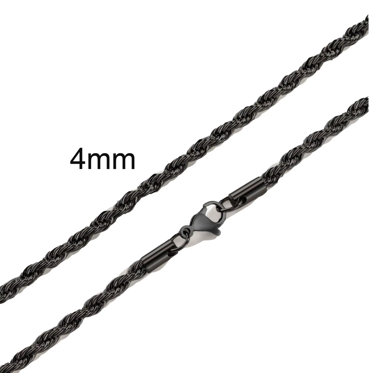 Ropes Long Necklace for Men Women,Stainless Steel Gold Color Twisted Rope Chain Collar,2/3/4/5Mm Punk Basic Waterproof Jewelry