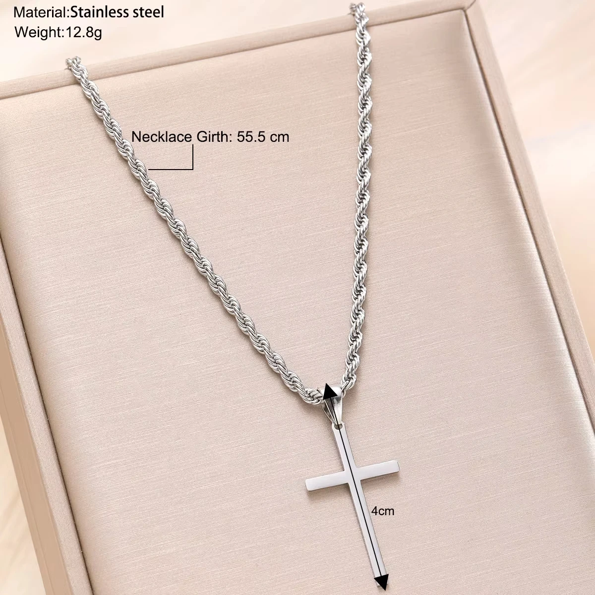 Men'S and Women'S New Cross Pendant Necklace, Minimalist Gold Jewelry, Men'S and Women'S Necklace